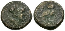 Ancient Coins - Apulia. Teate. Second Punic War Æ Biunx / Owl