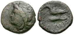 Ancient Coins - Sarmatia. Olbia Æ13 / Eagle on Dolphin