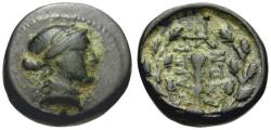 Ancient Coins - Lydia. Sardes Æ16 / Club