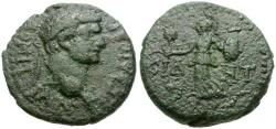 Ancient Coins - Domitian (AD 81-96). Pamphylia. Side Æ19 / Athena