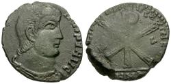 Ancient Coins - Magnentius (AD 350-353) Æ Imitative Double Centenionalis / Christogram