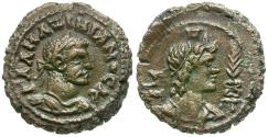 Ancient Coins - Galerius, as Caesar (AD 293-305). Egypt. Alexandria Æ Tetradrachm / Hermanubis