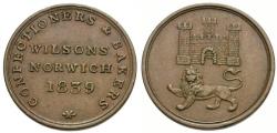 World Coins - United Kingdom. Norwich Merchant Copper Farthing