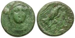 Ancient Coins - Euboia. Chalkis Æ13 / Eagle