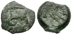 Ancient Coins - Ptolemaic Kings of Egypt. Ptolemy IX Soter II (117-81 BC) and Ptolemy X Alexander I (114-88 BC) Æ12 / B-A
