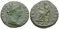 Ancient Coins - Faustina I (died AD 141) Æ Dupondius / Aeternitas
