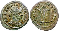 Ancient Coins - Maximian (AD 286-305) Silvered Æ Antoninianus / Jupiter