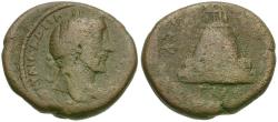 Ancient Coins - Antoninus Pius (AD 138-161). Commagene. Zeugma Æ23 / Temple with Sacred Grove