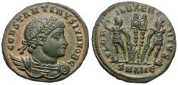 Ancient Coins - Constantius II, as Caesar (AD 324-337) Æ4 / Soldiers