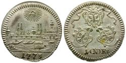 World Coins - German States. Nuremberg 4 Pfennig Billon Kreuzer