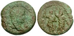 Ancient Coins - Caracalla (AD 198-211). Egypt. Alexandria Æ Drachm / Emperor and Serapis