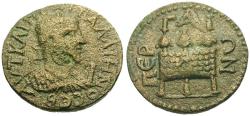 Ancient Coins - Gallienus (AD 253-268). Pamphylia. Perga Æ29 / Chest