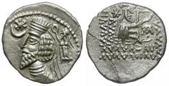Ancient Coins - Kings of Parthia. Phraataces (2 BC-AD 4) AR Drachm