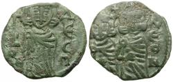 Ancient Coins - *Sear 1569* Byzantine Empire. Constantine V Copronymus (AD 741-775) with Leo IV the Khazar Æ Follis