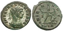 Ancient Coins - Aurelian (AD 270-275) Silvered Æ Antoninianus / Sol