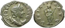 Ancient Coins - Herennia Etruscilla (AD 249-251) AR Antoninianus / Pudicitia
