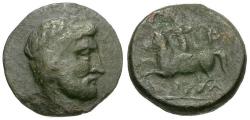 Ancient Coins - Thessaly. Krannon Æ18 / Horseman