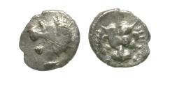 Ancient Coins - Satraps of Caria. Mylasa. Hekatomnos (392-376 BC) AR Hemiobol