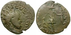 Ancient Coins - Tetricus I (AD 271-274). Imitative Æ4 / Virtus/Hilaritas