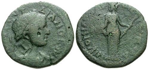 Ancient Coins - Gordian III Bronze Nicomedia / H Counterstamp