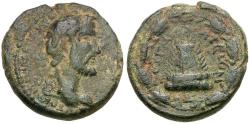 Ancient Coins - Antoninus Pius (AD 138-161). Commagene. Zeugma Æ23 / Temple with Sacred Grove