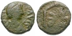 Ancient Coins - *Sear 111* Byzantine Empire. Justin I (AD 518-527) Æ Pentanummium
