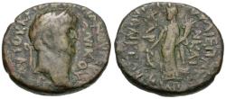 Ancient Coins - Domitian (AD 81-96). Seleucis and Pieria. Laodicea ad Mare Æ25 / Tyche of Laodicea