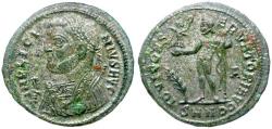 Ancient Coins - Licinius I (AD 308-324) Silvered Æ3 / Jupiter