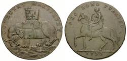 World Coins - Great Britain. Warwickshire. Coventry Copper Halfpenny / Elephant