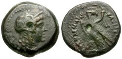 Ancient Coins - Ptolemaic Kings of Egypt. Ptolemy VI Philometor (163-145) Æ18 / Demeter
