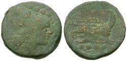 Ancient Coins - 215-212 BC - Roman Republic. Heavy Series Æ Triens