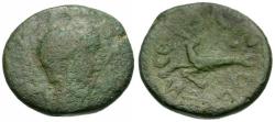 Ancient Coins - Augustus (27 BC-AD 14). Mysia. Kyzikos Æ18 / Capricorn