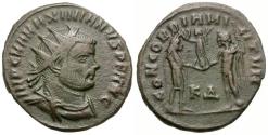 Ancient Coins - Maximian (AD 286-305) Æ Antoninianus / Emperor and Jupiter