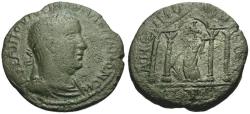 Ancient Coins - Valerian I (AD 253-260). Cilicia. Anemurium Æ25 / Temple