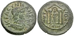 Ancient Coins - Caria. Antiochia. Pseudo-autonomous Æ25 / Temple