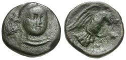 Ancient Coins - Euboia. Chalkis Æ12 / Eagle