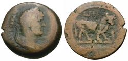 Ancient Coins - Hadrian (AD 117-138). Egypt. Alexandria Æ Diobol / Bull