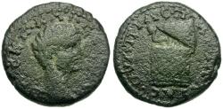 Ancient Coins - Geta, as Caesar (AD 198-209). Thrace. Pautalia Æ17 / Cista Mystica