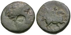 Ancient Coins - Thessaly. Larissa Æ20 / Horseman