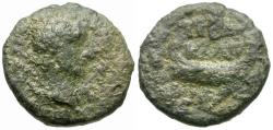 Ancient Coins - Hadrian (AD 117-138). Judaea. Tiberias. Galilee Æ14 / Galley
