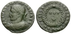 Ancient Coins - Crispus, Caesar (AD 317-326) Æ3 / Votive Wreath