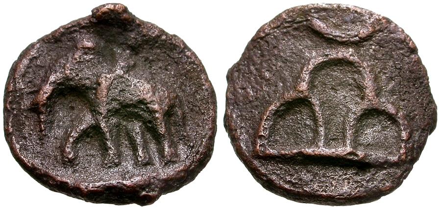 India. Post-Mauryan. Sunga Kingdom. Uncertain king Æ 1/4 Karshapana