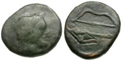 Ancient Coins - Cimmerian Bosporus. Pantikapaion Æ14 / Bow and Arrow