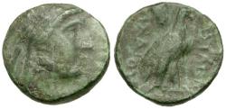 Ancient Coins - Seleukid Kings. Achaios, usurper (220-214 BC) Æ17 / Eagle