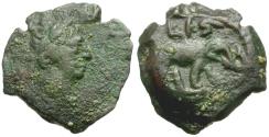 Ancient Coins - Trajan (AD 98-117). Egypt. Alexandria &#198; Dichalkon / Elephant