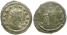 Ancient Coins - Gallienus, sole reign (AD 260-268) Silvered Æ Antoninianus / Emperor Sacrificing