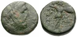 Ancient Coins - Thessaly. Thessalian League Æ15 / Athena