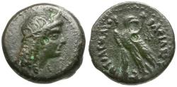 Ancient Coins - Ptolemaic Kings of Egypt. Ptolemy VI Philometor (163-145 BC) Æ17 / Demeter