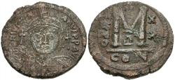 Ancient Coins - *Sear 163* Byzantine Empire. Justinian I (AD 527-565) Æ Follis