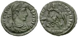 Ancient Coins - Constantius II (AD 337-361) Æ3 / Fallen Horseman
